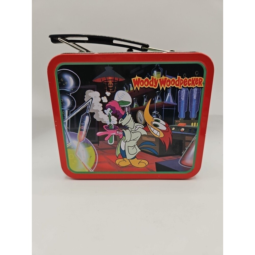 Metal Lunch Box-Woody Woodpecker 1997 Metal MINI Lunch Box, Scientist Deco